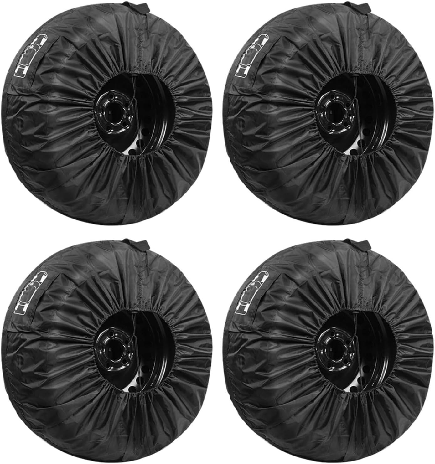 Housses de rangement pour pneus — revêtement bouclé, réglable, Lot de 4, 80 cm