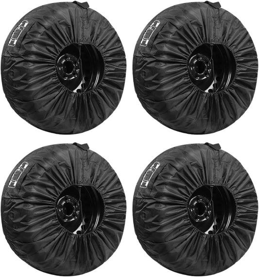 Housses de rangement pour pneus — revêtement bouclé, réglable, Lot de 4, 80 cm